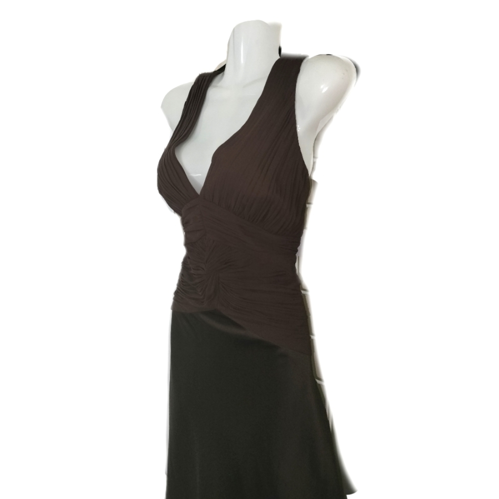 Brown gown with cropped jacket - Picture 6 of 11